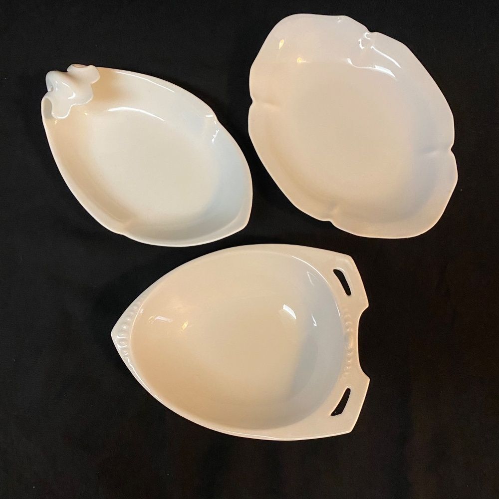 GH Reinhold Schlegelmilch's Germany antique Occasional Plate Set Of 3
